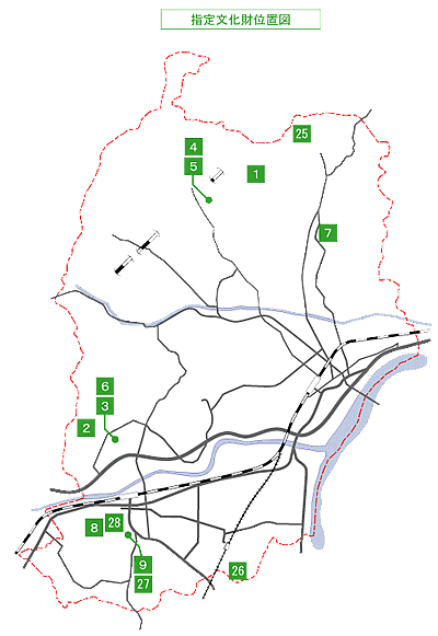 指定文化財位置図